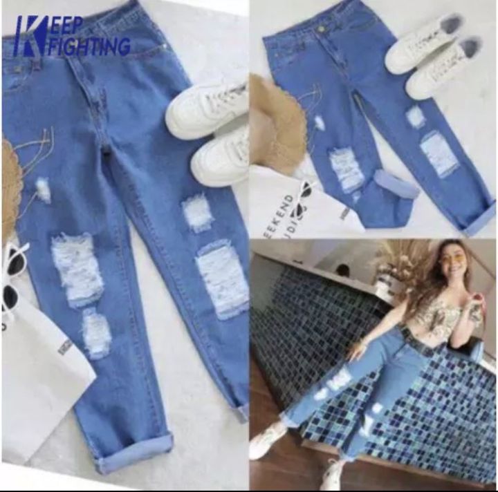 WIDELEG BAGGY PANTS JEANS WOMEN NEW LOOSE HIGH WAIST BAGGY DRAPE ...