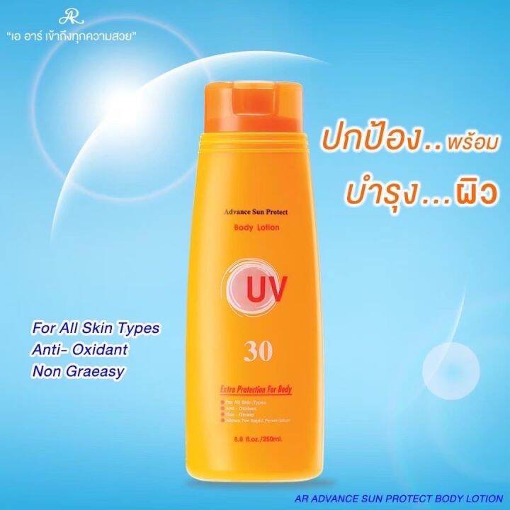 ผิวสวยสู้แดดแบบชิลๆ☀AR ADVANCE SUN PROTECT BODY LOTION☀ โลชั่นบำรุงผิว