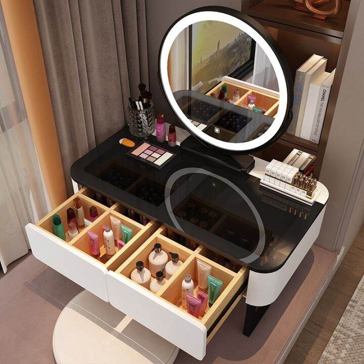 Bay Window Dressing Table Storage Integrated Makeup Table Small
