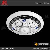 SL Lighting 4-AW-846โคมไฟ ติดเพดาน ขั้ว32W สีขาวขอบเหล็ก เรียบง่าย สบายตา เข้าง่ายกับทุกเฟอร์นิเจอร์ SL-4-AW-846