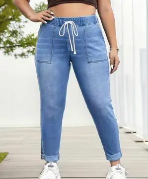 Women's Beige High-Waisted Jeans