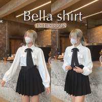 ꒰Bella shirt + Ribbon꒱ เซ็ตเสื้อเชิ้ตแขนยาว ฟรีโบว์ผูก ฟีลลุกคุณหนู ˚ ༘ ?✨