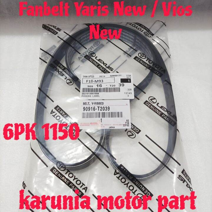 Fanbelt vbelt fan belt All New Yaris Vios New Etios 6PK 1150 ORI