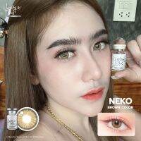 Neko brown bylovelysoft เลนส์นิ่มมาก น้ำตาลสายฝอตาคมไม่โตมาก