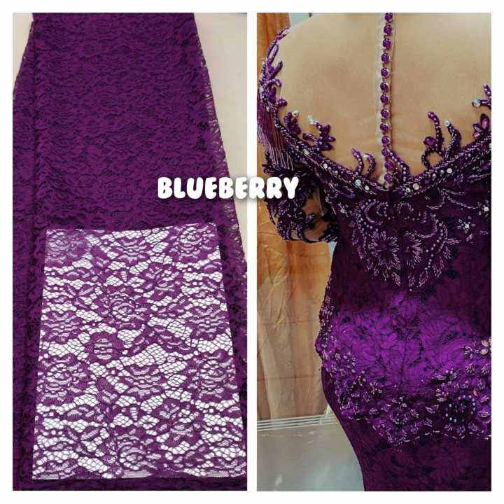Renda semi Prancis fatmawati / Bahan kebaya Murah dan cantik/ warna ...