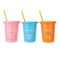 ?Barbapapa set of 3 cups? แก้วน้ำพร้อมฝาและหลอด