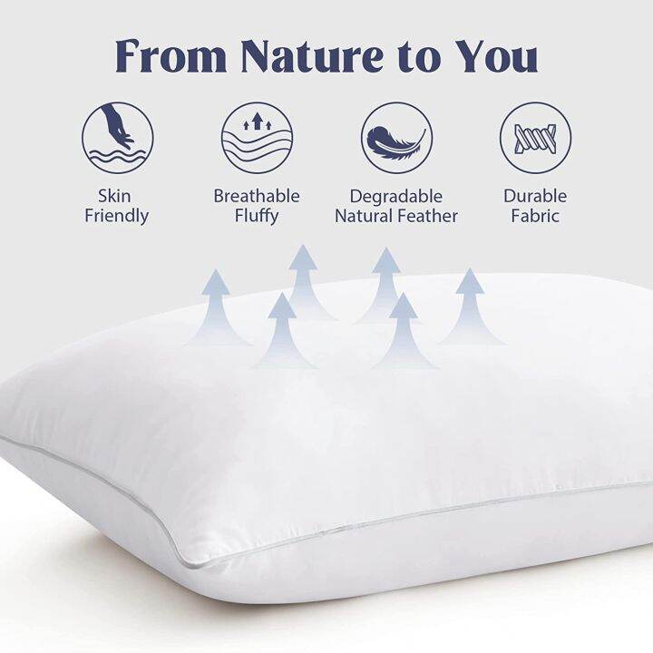 Mysnug 5* Hotel Quality Premium Fiber PillowsGoose down feather pillow