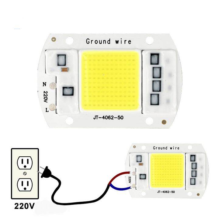 LED HPL 50W 220Volt Suku cadang Lampu sorot LED HPL COB 220V AC 50Watt