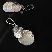 ต่างหูเงินแท้99.9% earrings handmade in silver 99.9 % , Retro style Chiang Mai