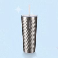 Starbuck Silver Textured Cold Cup 24oz แท้?แก้วสแตนเลส