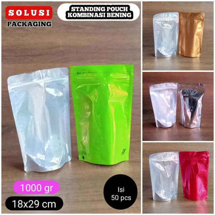 Isi Pcs Standing Pouch Merah Kombinasi Gram X Cm Transmet