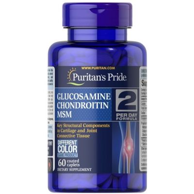 วิตามินบำรุงกระดูก Puritans Pride Triple Strength Glucosamine, Chondroitin & MSM Joint Soother® ขนาด 60 เม็ด