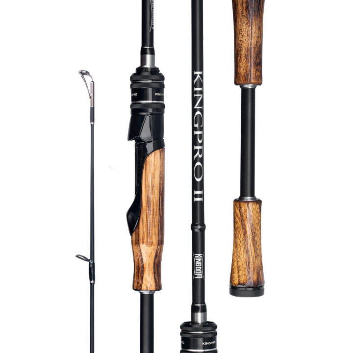 Kingdom KING PRO II Fishing Rod 2 Section Spinning and Casting 24T ...