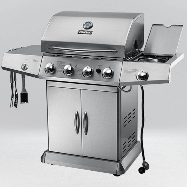 Kingkong Outdoor patio integrated 2/4 burner gas grill (stainless steel