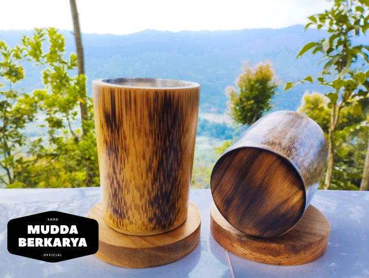 Gelas Rosh Mug Bambu Stainless Hampres Unik Gelas Kopi Kerajinan Tangan Dari Alam Lazada Indonesia 7922