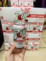 ??* 7Up Cherry Zero Sugar. (355ml.) *เครื่องดื่มนำเข้าจาก USA*?? 7อัพ เชอรี่ ซีโร่ ชูการ์ (พร้อมส่ง)