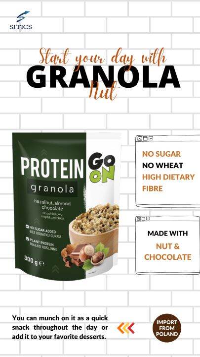 Sante GO ON Protein Granola with Choc & Nuts 300G Granola Oat Healthy ...