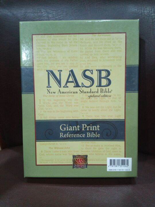 NASB, Giant-Print Reference Bible, Genuine Leather, Black | Lazada PH