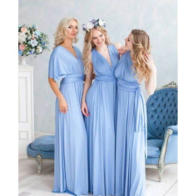 powder blue infinity dress with tube Lazada PH