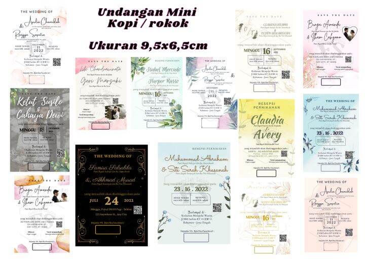 undangan pernikahan mini (200pcs) | Lazada Indonesia