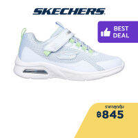 Skechers สเก็ตเชอร์ส รองเท้าเด็กผู้หญิง รองเท้าผ้าใบ Girls Microspec Max Motion Waves Shoes - 303540L-LTBL Lightweight, Skech-Air