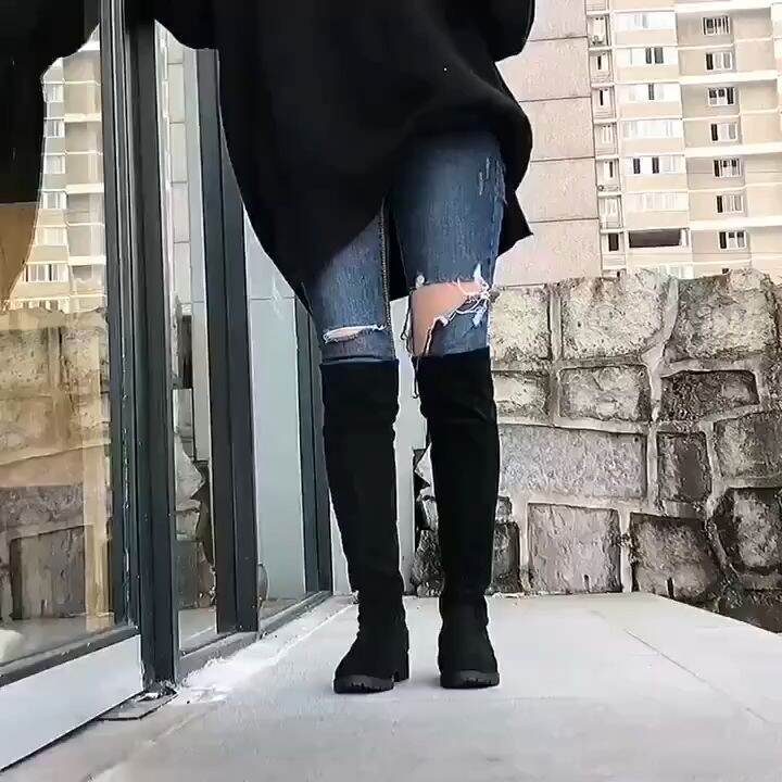 Korean knee high on sale boots