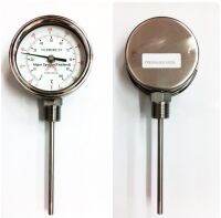 SAFE GAUGE Thermometer เกจวัดอุณหภูมิแบบมีก้านออกด้านล่าง หน้าปัด 4 นิ้ว เทอร์โมมิเตอร์ 100 องศาเซลเซียส Thermometer Gauge