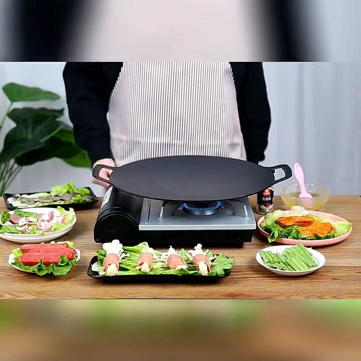 MASAKI Korean Non Stick Indoor Outdoor BBQ Grill Pan for Gas Stove for