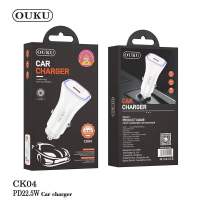 หัวชาร์จในรถยนต์ OUKU รุ่น CK04 ตัวเพิ่มช่องชาร์จ 1ช่อง type-c มีไฟ LeD - PD22.5W