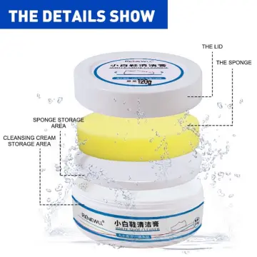 HLW Trendy White Shoe Cleaning Cream Multipurpose Sports Shoe Cleaner  Leather Shoes Bags Effective Dirt Removal