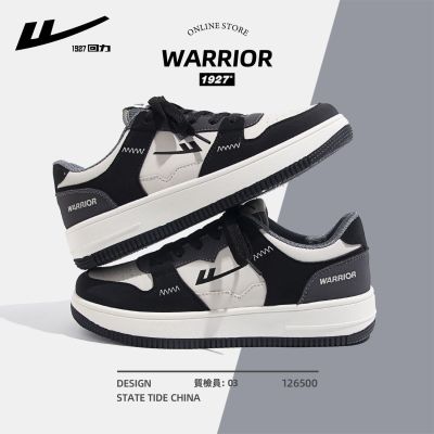 Warrior รองเท้าผู้ชายรองเท้าสนีกเกอร์ออกแบบเองรองเท้าลำลองผู้ชายสำหรับฤดูร้อนรองเท้าแฟชั่นสไตล์เกาหลีสำหรับผู้ชาย INS รองเท้าสีขาวแมทช์ลุคง่ายสำหรับผู้ชาย