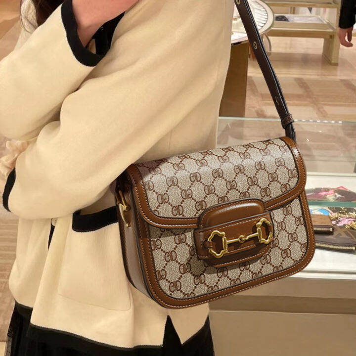 Hong Kong Genuine Leather 1955 Saddle Bag Women's 2023 New Spring and