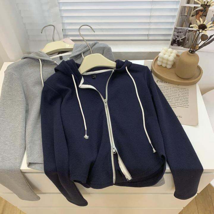 Double zipper hoodie on sale women's