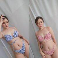 YOURS​ BIKINI​ #BK1580✨?บิกินี่​ ชุดว่ายน้ำทูพีชแต่งอะไหล่ทอง