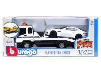 1/43 Street Fire รุ่น Flatbed Tow Truck (White) Toy for Kids [Bburago]