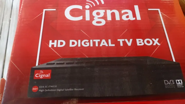 Cignal box with remote, adaptor, hdmi | Lazada PH