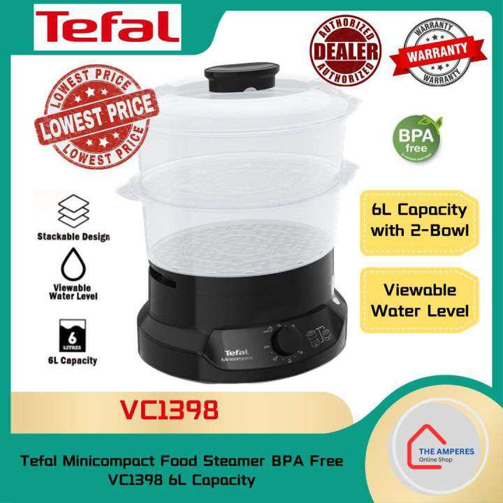 Tefal Food Steamer BPA Free VC1398 6L Capacity Lazada