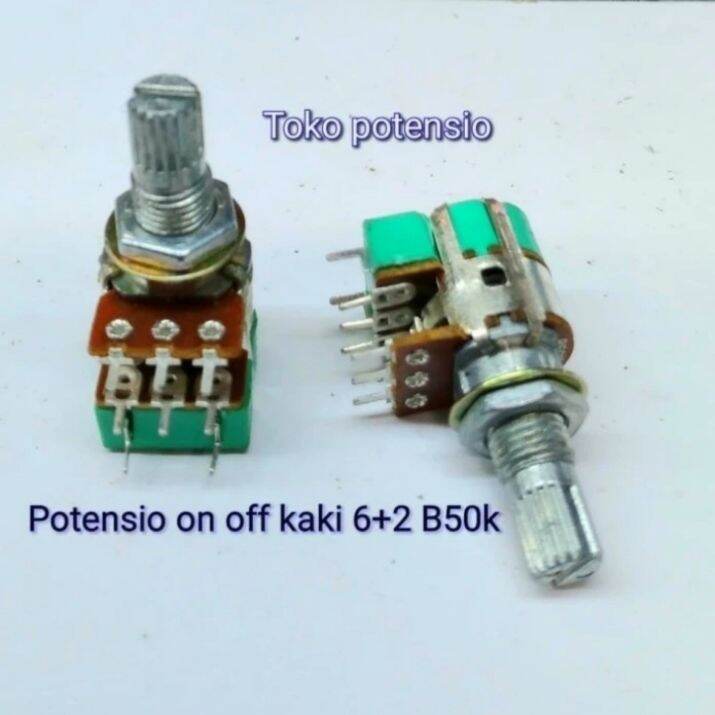 POTENSIO ON OFF B50K KAKI 6+2 SETEREO | Lazada Indonesia