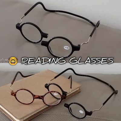 แว่นตาอ่านหนังสือ คล้องคอ แว่นห้อยคอ L6100MAG ตากลม  แว่นสายตายาว แว่นคล้องคอ