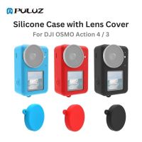 For DJI OSMO Action 4 / 3 Protective Silicone Case with Lens Cover ซิลิโคนป้องกันกล้อง และเลนส์กล้อง Action 4 / Action 3