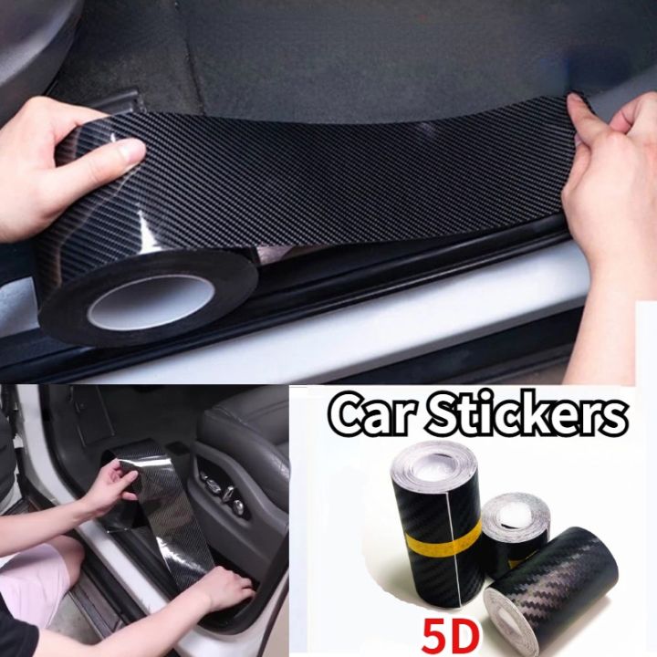 Car SUV Protection Strip Rear Bumper Anti-collision Rubber Strip For Car  Carbon Fiber Trunk Mat Tail Door Trim Strip Rear Guard