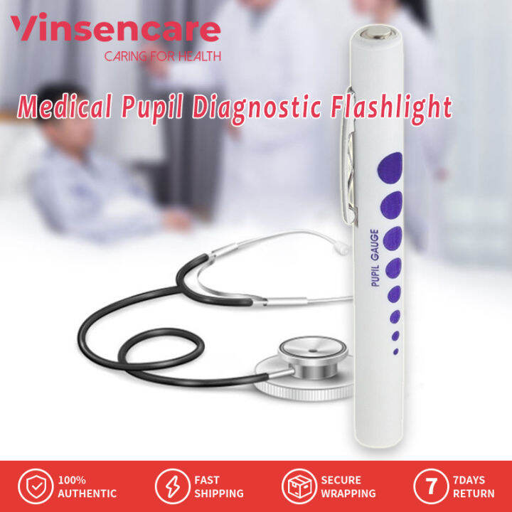 Vinsencare 1PC First Aid Pen LED Nurse Medical Diagnosis Penlight with