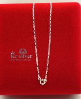 เงินแท้ / สร้อยคอเงินแท้ ลายโซ่ (เส้นจิ๋ว) / Kr silver