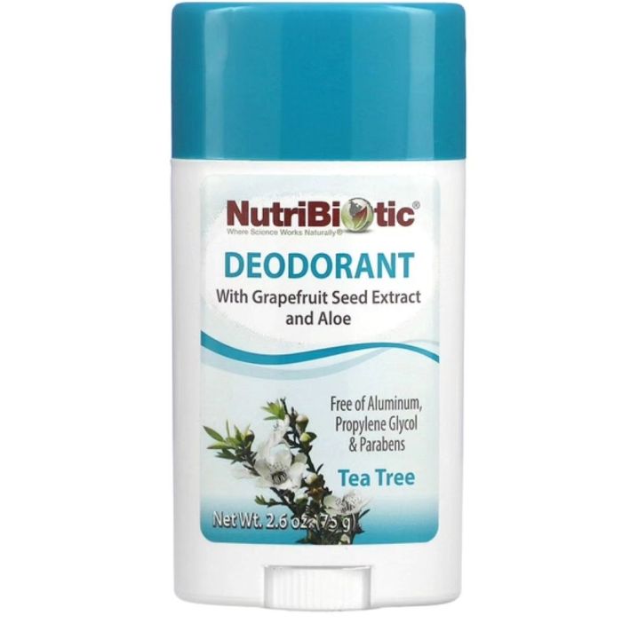 NutriBiotic Deodorant, Tea Tree with

GSE, 77 ml ของแท้นำเข้าจากอเมริกา Exp 11/24 ราคา 320 บาท
