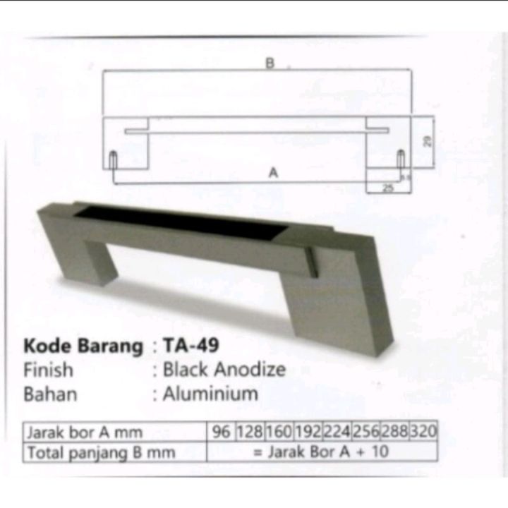 Handle Tarikan Aluminium Ta Huben Lazada Indonesia