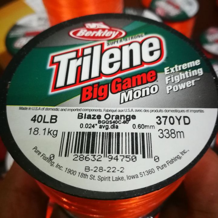 เอ็นเบริคเลย์-ไทลีน-สีส้ม-berkley-trilene-biggame-mono-orange