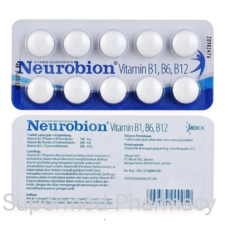 Neurobion B1 B6 B12 Vitamin B1 100mg B6 200mg B12 200mcg 10 S Lazada