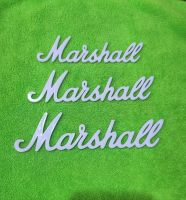 โลโก้ติดหน้าลำโพง Marshall(งานเหมือน)สีขาว หนา3มิล By TK Shop Center