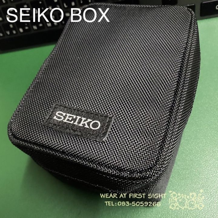 กล่อง-seiko-5-sports-box-zippy-กล่องนาฬิกา-ไซโก้-ของแท้100-กล่องซิป-สีดำ-สินค้าใหม่-พร้อมผ้าเช็ดนาฬิกา