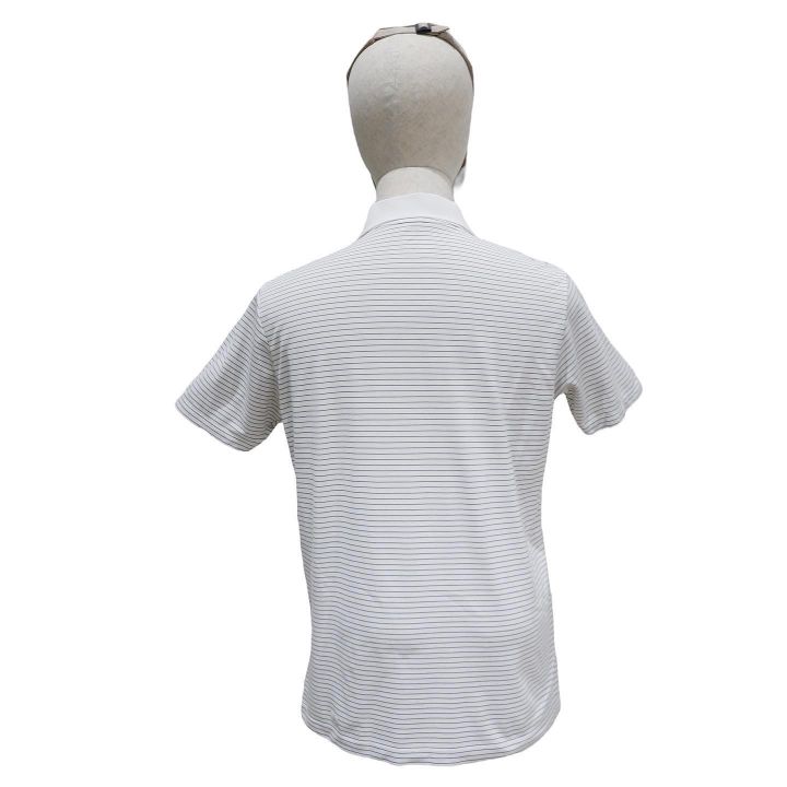 uniqlo-เสื้อแขนสั้น-คอปก-ผ้าตาข่ายนิ่มๆ-ใส่สบาย-ระบายอากาศได้ดี-สีขาว-ลายทาง